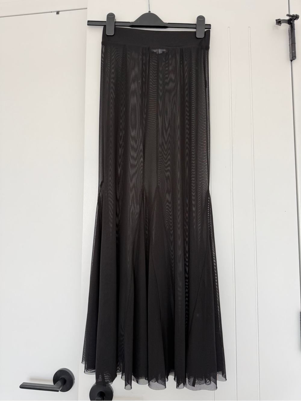 Topshop Black Sheer Layered Maxi Skirt